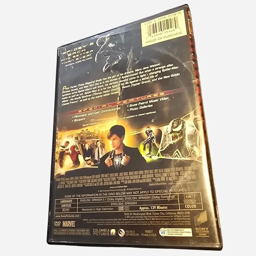 Spider Man 3 DVD